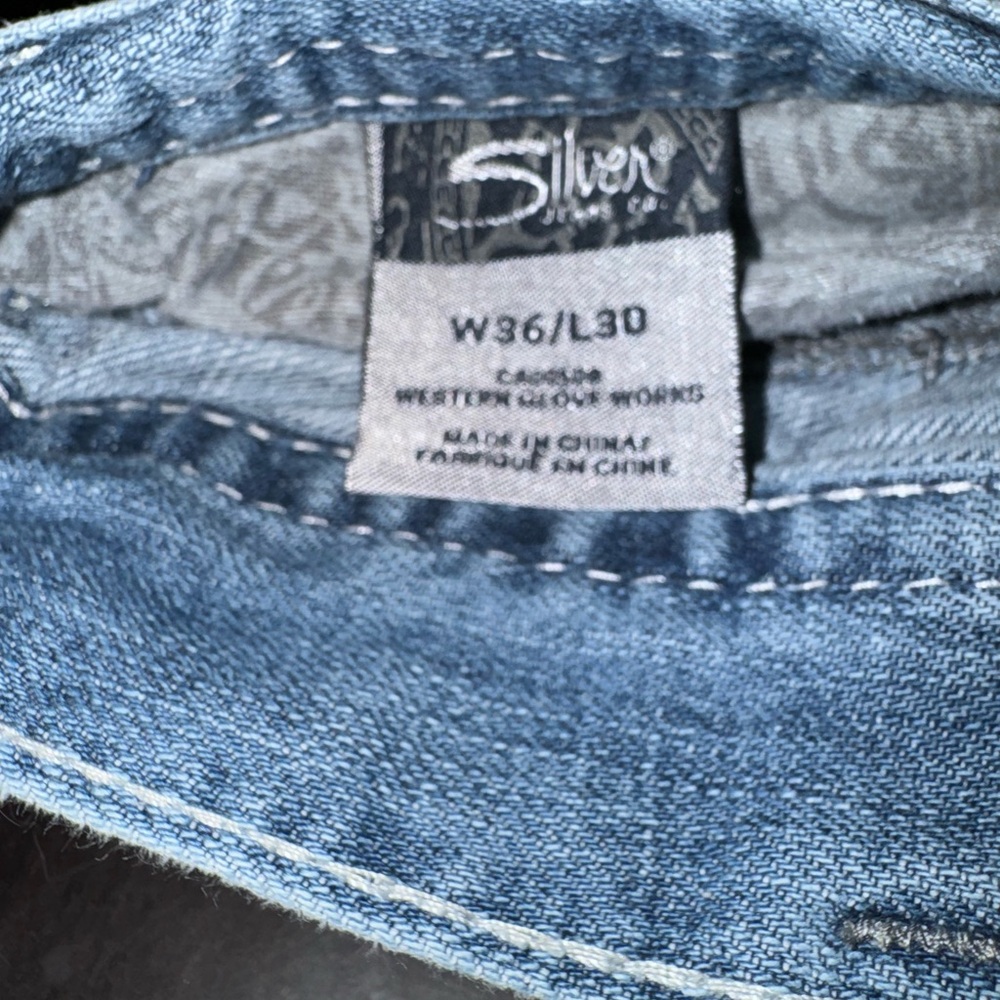 Silver Zac Flap Jeans size 36 x 30